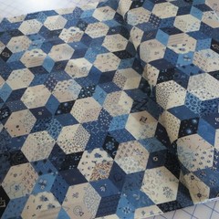 21″ Long ~ Pam’s Stars Blue Patchwork by Marcus $3.99 Ships ANY Amount Fabric