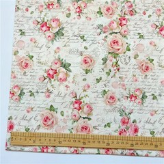 Vintage newspaper girl oil painting girl Cotton Fabric Sew Clothes Dress Fabric