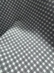 Gray White Checkered Plaid 100% Cotton Fabric (50 in.) Sold By The Yard