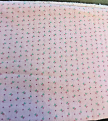 VTG Tiny Ditsy Florals Pink & Green Florals & Dots on Light Pink BTFQ
