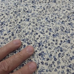 Vintage Concord Fabrics Cotton Fabric Designed by The Kesslers 36″ x 44″ blue