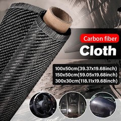 40″ – 118″ Real Carbon Fiber Fabric Cloth Roll 3k 200gsm 2×2 Twill Weave Black