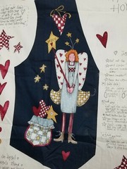 Hi-Fashion Fabric Homespun Country Angel Vest Cut & Sew Panel Alma Lynn Design