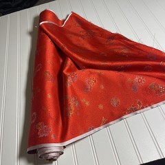 SILK Orange, FABRIC 6 Yards x 22 Inches Wide or 216 Inches x 22 Inches Wide