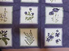 WILD IRIS PANEL FLORAL HOLLY TAYLOR MODA FABRIC PURPLE CREAM #6870 2/3 YD