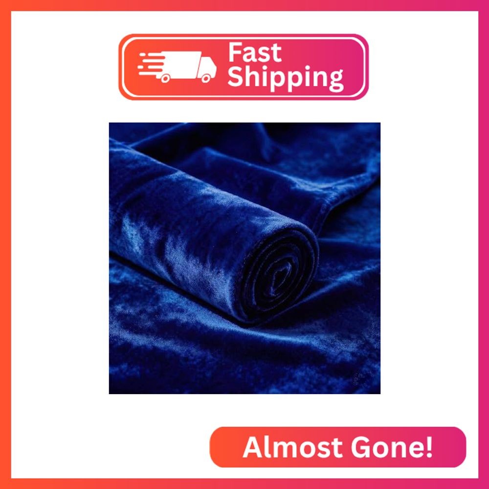 Q&J Fabric Co. Stretch Velvet Fabric by The Yard, 60 Inch Wide x 5 Yards Soft Lu