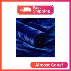 Q&J Fabric Co. Stretch Velvet Fabric by The Yard, 60 Inch Wide x 5 Yards Soft Lu