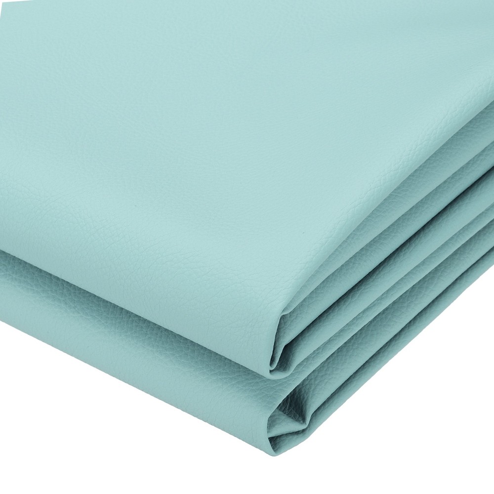 63×39.4in Faux Leather Sheets, Car Replacement Upholstery PU Fabric, Light Blue