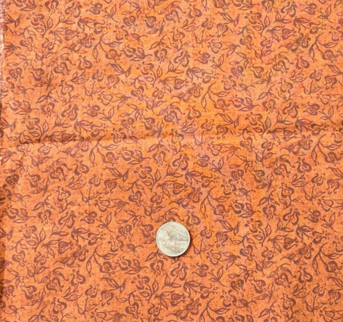 1 3/8 Yds Abstract Artsy Flowers Fabric Generic Autumn Leaf Foliage