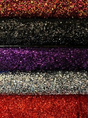 Stephanie ORCHID Overlap Sequins on MAGENTA Stretch Velvet Fabric by the Yard f