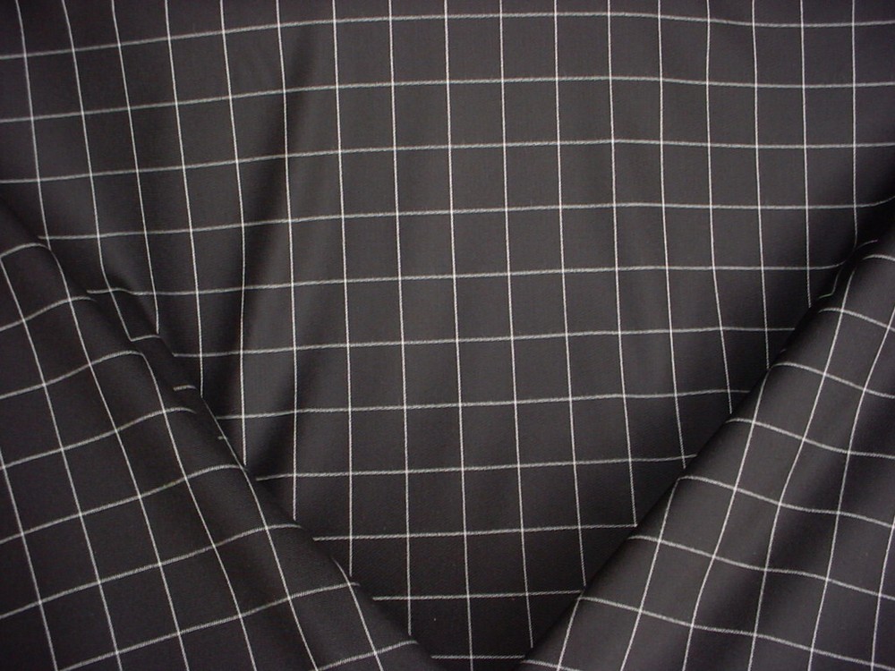 3-3/8Y Ralph Lauren LFY62100F Clifton Tattersal Jet Drapery Upholstery Fabric