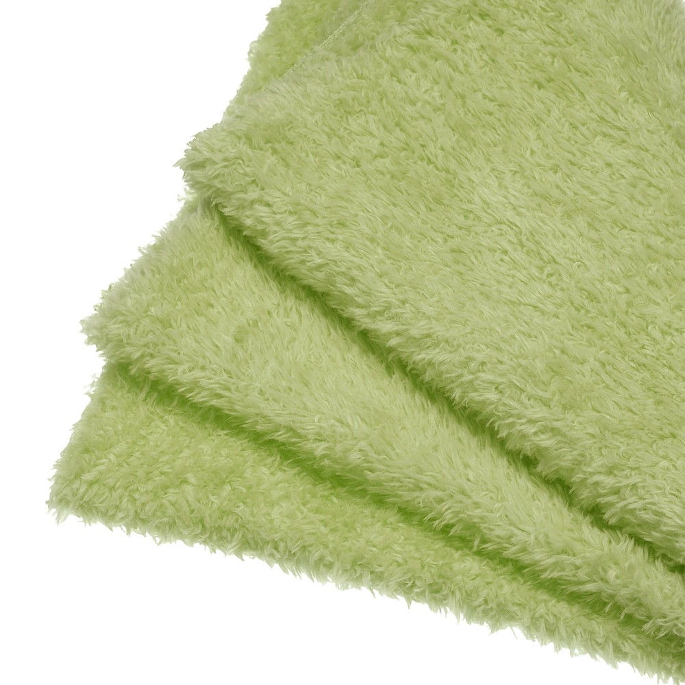 Faux Fur Fabric 20″ x 20″ Polyester Plush Fluffy Blanket for DIY Light Green