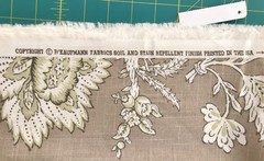 French Toile Striped Cotton Drapery Fabric 8 YDS