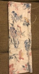 80s Upholstery Floral Fabric Rich Burgundy Gold Green Blue Cream Shiny 35″ x 58″