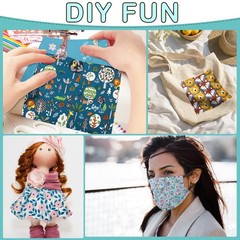 40 Pcs 10 x 10 Inches Cotton Fabric Bundle Squares Precut As Pictures Shown