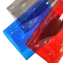 9 Pcs Clear PVC Vinyl, 21cmx30cm Fluorescent Solid Color Transparent Waterproof