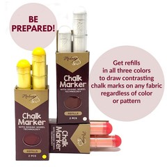 Madam Sew Refillable Tailors Chalk for Fabric – 1 Count (Pack of 1), White