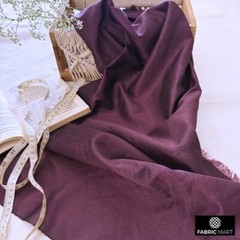 Dark Plum Faux Silk Fabric By The Yard, 42 inches width Purple Silk Fabric