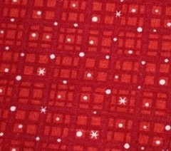 Red Cotton Fabric 10″x42″ White Star Grid Pattern Sewing Quilting Crafts