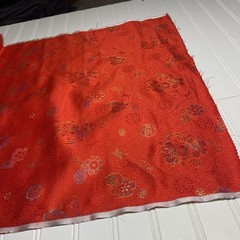 SILK Orange, FABRIC 6 Yards x 22 Inches Wide or 216 Inches x 22 Inches Wide