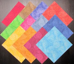 Pizzaz Rainbow Fizz Dots Multi Color Cotton Fabric 5″ Charm Pack – 48 Squares