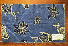 PETER FASANO Monterey Bay in Baltic Blue 15 1/4 x 25 1/4″ Nautical Fabric Sample