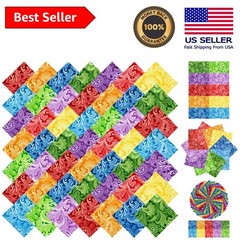 Exciting 50 PCS 8″x8″ Pre-Cut Floral Cotton Squares for Creative Sewing Projects