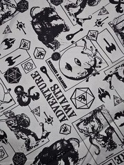 Dungeons And Dragons Monsters Gray By the Yard Lisc. Camelot Cotton print