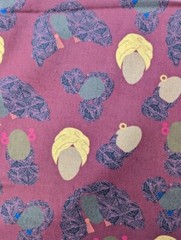 8 Yards African American Cultural Pride Black Faces Cotton Fabric Red NEW