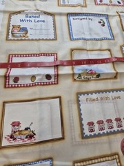 Vintage MBT Recipe Card Fabric 33×43 Kitchen Cooking Theme