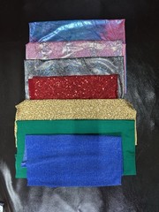 Stretch Fabric Lot (Remance) For Bikini, Costumes, Decore, or Cosplay. Pkg 5.