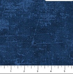 Cotton Canvas Grunge Brushed Textured Pattern Navy Fabric Print by Yard D137.23