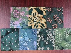 Vintage Fabric Watercolor Batik Fat Quarters (7 PCS) No Duplicates 18″ X 22″ Per