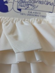 8 Yards Lacemakers Cream Ivory Broadcloth Gathered Ruffle Trim 2″ wide