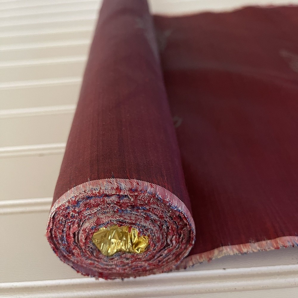 SILK DARK RED, FABRIC 13 Yards x 15 Inches Wide or 468 Inches x 15 Wide