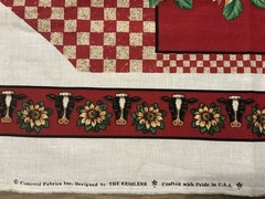 The Kesslers CONCORD’S AMERICAN HOMESTEAD VEST Fabric Panel USA Farm Cow Barn