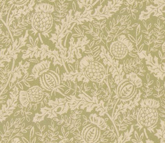 MULBERRY CURTAIN/UPHOLSTERY FABRIC DESIGN Moorland 9.4 METRES GREEN 100% COTTON