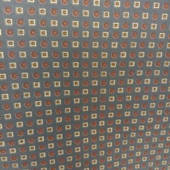 Jim Thompson Thai Silk Cloth Fabric 100%Crafting Gray Square & Dots (2.20 Yards)