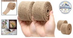 Burlap Fabric Roll 10 Yards Natural Jute Ribbon DIY Craft Home Decoration