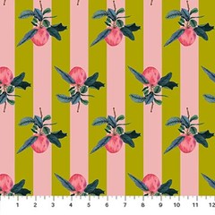 FIGO – Rosa By Adriana Picker – Apples – Chartreuse 1/4yd