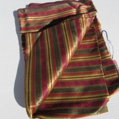 Satin Silky Multi Colored Striped Fabric for Sewing Costume Sewing Craft