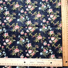 BTY BELLA by Ro Gregg Paintbrush Studio 120-069 Black w/Red Floral Cotton Fabric