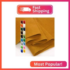 Antique Gold Felt Fabric 36″ X 36″(1 Square Yard), 1.6mm Thick Soft and Durable