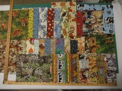 Cotton Fabric Huge Scrap Lot 48 Pieces Nature Animals I Spy Quilt Crafts