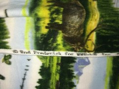 Rod Frederick Wildlife Print Fleece Fabric MMFab 40″ x 60″ Green Nature Scene