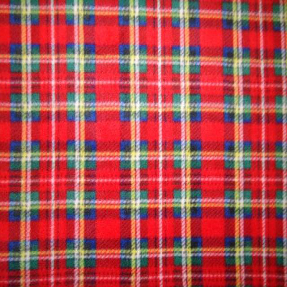 Red Plaid Fleece Fabric – 60″ Wide – Sold by The Yard & Bolt