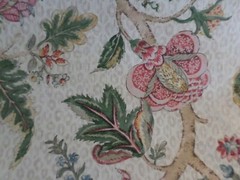 Decorative Fabric 3 1/8 Yd x 58 in Wide Large Floral 85Cotton/15Linen Bisque New
