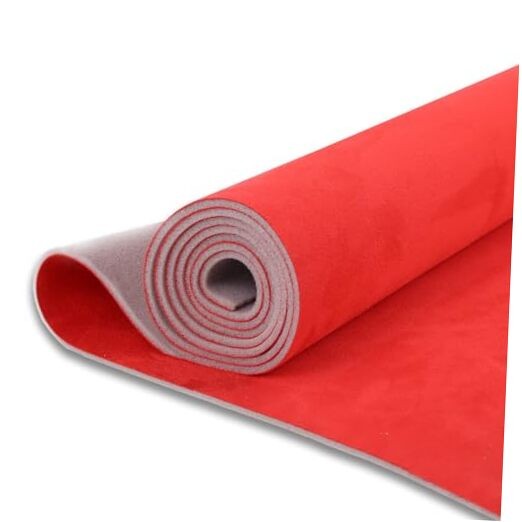 Suede Headliner Fabric with Foam Backing, Auto Suede Roof 96″ L × 60″ W Red