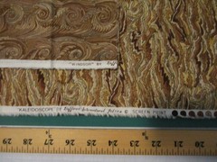 Cotton Quilt Fabric Lot of 2 Remnant Pieces Hoffman Kaleidoscope Brown Swirls