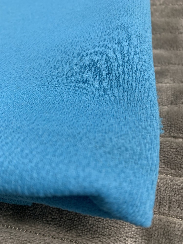 Vintage Turquoise Blue Fabric 29” X 60” 1.5 Yards Polyester ? Cotton Texture